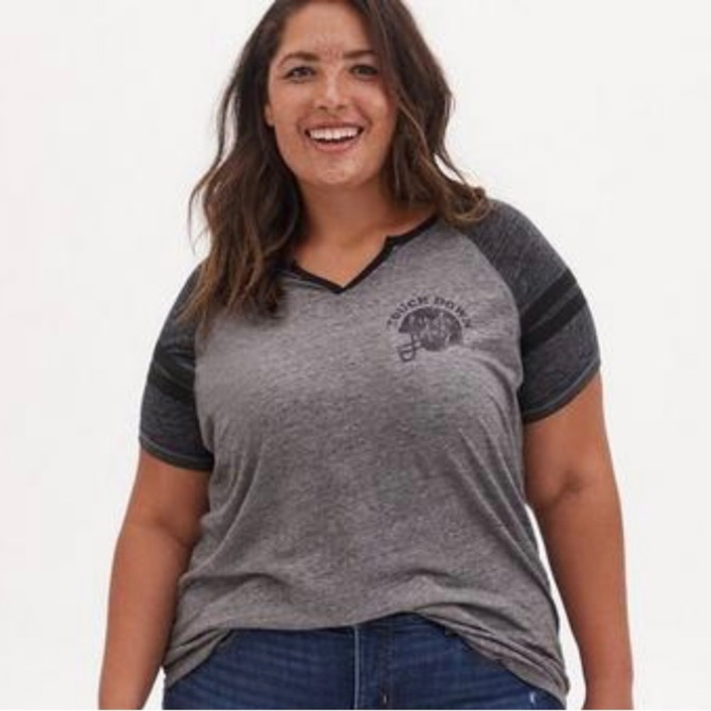 Torrid - Sz 3 - “Touchdown Kinda Day” Raglan Tee